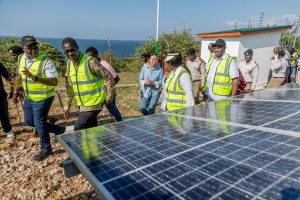 CS Commissioning of Takwiri Island solar mini-grid in Homa Bay County