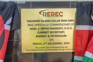 CS Commissioning of Takwiri Island solar mini-grid in Homa Bay County